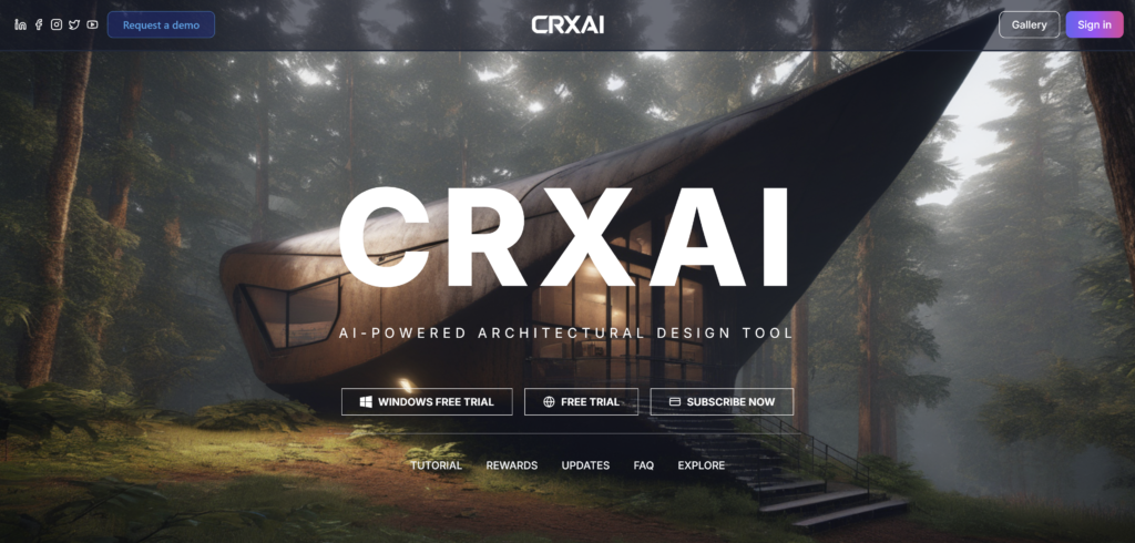 CRX AI 1.4 New home page